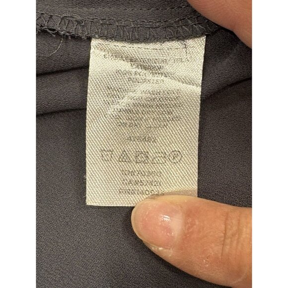 Women’s LOFT Dark Gray Blouse Short Sleeve Size L - Picture 7 of 7
